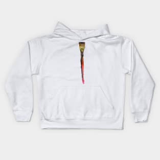 single wash paintbrush Kids Hoodie